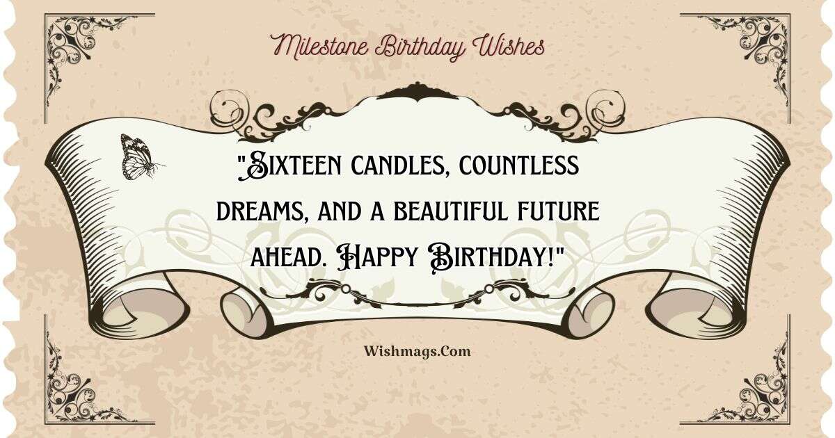 Milestone Birthday Wishes