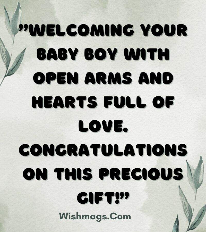 Perfect Baby Boy Congratulations Message