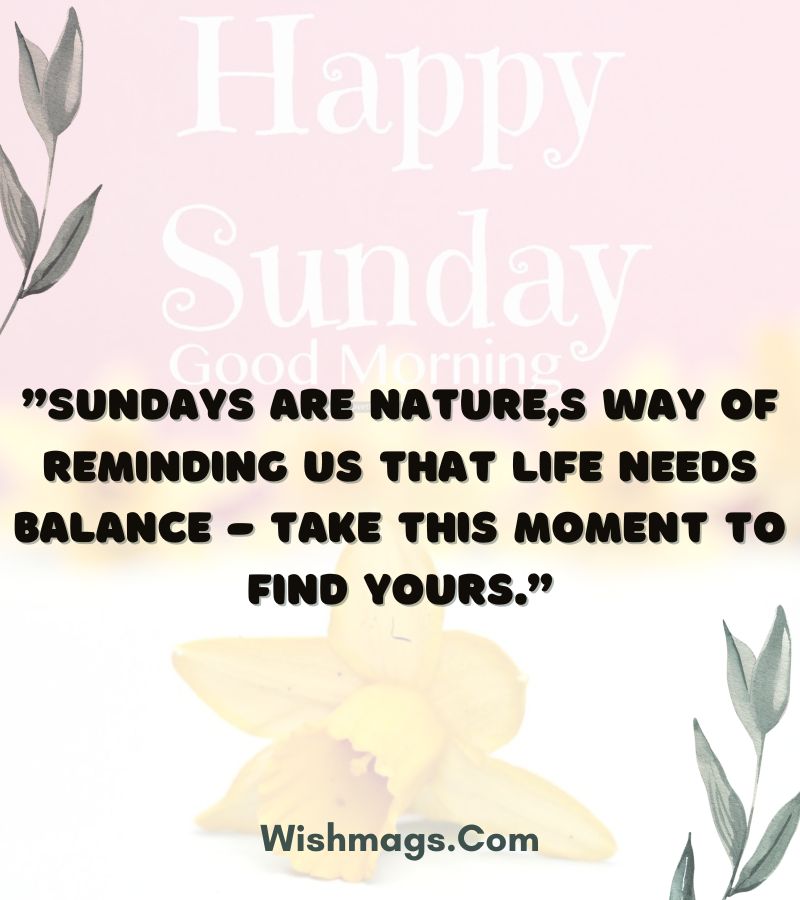 Concept of "Happy Sunday"