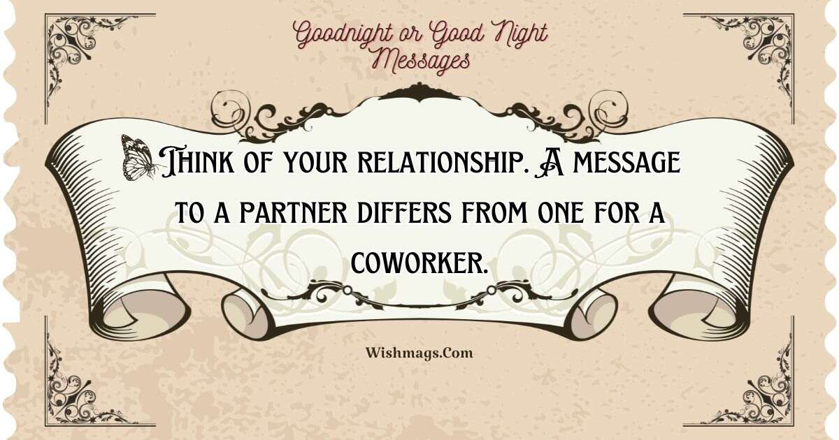 Goodnight or Good Night Messages